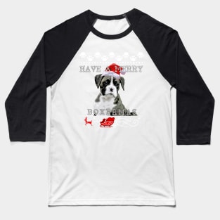 Brindle Boxer Dog Sweater for the Holidays Baseball T-Shirt